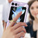 Samsung Galaxy Z Flip5 GKK Electroplating Phone Case with Ring - Black