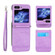Samsung Galaxy Z Flip5 Dierfeng Dream Line TPU + PU Leather Phone Case - Purple