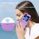 Samsung Galaxy Z Flip5 Dierfeng Dream Line TPU + PU Leather Phone Case - Purple
