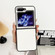 Samsung Galaxy Z Flip5 Litchi Texture PC +TPU Shockproof Phone Case - White
