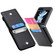 Samsung Galaxy Z Flip5 JUNSUNMAY Lichee Pattern Leather Skin PC Folding Phone Case with Pen Slot - Brown