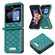 Samsung Galaxy Z Flip5 Elegant Rhombic Texture Leather Phone Case - Green
