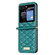 Samsung Galaxy Z Flip5 Elegant Rhombic Texture Leather Phone Case - Green