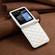 Samsung Galaxy Z Flip5 Elegant Rhombic Texture Leather Phone Case - White