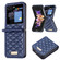 Samsung Galaxy Z Flip5 Elegant Rhombic Texture Leather Phone Case - Blue