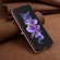 Samsung Galaxy Z Flip5 Elegant Rhombic Texture Leather Phone Case - Pink