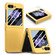 Samsung Galaxy Z Flip5 JUNSUNMAY 9H Tempered Glass Protector Folding PC Phone Case - Yellow