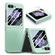 Samsung Galaxy Z Flip5 JUNSUNMAY 9H Tempered Glass Protector Folding PC Phone Case - Light Green
