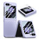 Samsung Galaxy Z Flip5 JUNSUNMAY 9H Tempered Glass Protector Folding PC Phone Case - Purple