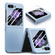 Samsung Galaxy Z Flip5 JUNSUNMAY 9H Tempered Glass Protector Folding PC Phone Case - Light Blue