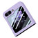 Samsung Galaxy Z Flip5 JUNSUNMAY 9H Tempered Glass Protector Folding PC Phone Case - Navy Blue