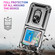 Samsung Galaxy Z Flip5 Shockproof TPU + PC Phone Case with Holder - Silver