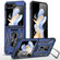 Samsung Galaxy Z Flip5 5G Armor PC + TPU Camera Shield Phone Case - Navy Blue