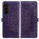 Samsung Galaxy Z Fold5 Mandala Flower Embossed Leather Phone Case - Purple