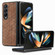 Samsung Galaxy Z Fold4 Geometric Leather Back Cover Phone Case - Brown