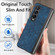 Samsung Galaxy Z Fold4 Geometric Leather Back Cover Phone Case - Blue