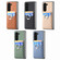 Samsung Galaxy Z Fold5 5G Carbon Fiber Card Wallet Ring Holder Phone Case - Brown