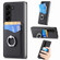 Samsung Galaxy Z Fold5 5G Carbon Fiber Card Wallet Ring Holder Phone Case - Black