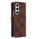 Samsung Galaxy Z Fold5 Heart Pattern Skin Feel Leather Phone Case - Brown