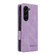 Samsung Galaxy Z Fold5 Magnetic Clasp Leather Phone Case - Purple