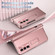 Samsung Galaxy Z Fold5 Electroplating Corrugated Hinge Folding Phone Case with Pen Slot - Pink