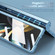 Samsung Galaxy Z Fold5 Electroplating Corrugated Hinge Folding Phone Case with Pen Slot - Blue