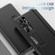 Samsung Galaxy Z Fold5 Electroplating Corrugated Hinge Folding Phone Case with Pen Slot - Black