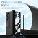 Samsung Galaxy Z Fold5 Electroplating Corrugated Hinge Folding Phone Case with Pen Slot - Black
