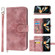 Samsung Galaxy Z Fold5 Skin Feel Flowers Embossed Wallet Leather Phone Case - Pink