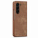 Samsung Galaxy Z Fold5 5G Integrated Film Retro Skin Feel Fold Leather Phone Case - Brown