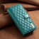 Samsung Galaxy Z Fold5 Diamond Lattice Zipper Wallet Leather Flip Phone Case - Green