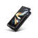 Samsung Galaxy Z Fold5 LC.IMEEKE Carbon Fiber PU + TPU Horizontal Flip Leather Phone Case - Vertical Black