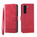 Samsung Galaxy Z Fold5 Dierfeng Dream Line TPU + PU Leather Phone Case - Red