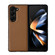 Samsung Galaxy Z Fold5 Litchi Texture PC +TPU Shockproof Phone Case - Coffee