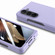 Samsung Galaxy Z Fold5 JUNSUNMAY 9H Tempered Glass Protector Folding PC Phone Case - Pink