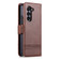 Samsung Galaxy Z Fold5 5G AZNS Magnetic Calf Texture Flip Leather Phone Case - Dark Brown