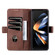 Samsung Galaxy Z Fold5 5G AZNS Magnetic Calf Texture Flip Leather Phone Case - Dark Brown