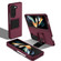 Samsung Galaxy Z Fold5 Three-dimensional Folding Holder PC Phone Case - Wine Red