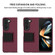 Samsung Galaxy Z Fold5 Three-dimensional Folding Holder PC Phone Case - Wine Red