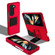 Samsung Galaxy Z Fold5 Three-dimensional Folding Holder PC Phone Case - Red