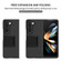 Samsung Galaxy Z Fold5 Three-dimensional Folding Holder PC Phone Case - Black