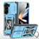 Samsung Galaxy Z Fold5 5G Armor PC + TPU Camera Shield Phone Case - Light Blue