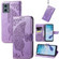 Moto G 5G 2023 Butterfly Love Flower Embossed Leather Phone Case - Light Purple