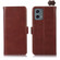 Moto G 5G 2023 Crazy Horse Top Layer Cowhide Leather Phone Case - Brown