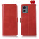 Moto G 5G 2023 Crazy Horse Top Layer Cowhide Leather Phone Case - Red