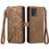 Moto G 5G 2023 Geometric Zipper Wallet Side Buckle Leather Phone Case - Brown