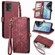 Moto G 5G 2023 Geometric Zipper Wallet Side Buckle Leather Phone Case - Red