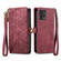 Moto G 5G 2023 Geometric Zipper Wallet Side Buckle Leather Phone Case - Red