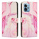 Moto G 5G 2023 Painted Marble Pattern Leather Phone Case - Rose Gold