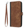 Moto G 5G 2023 Side Buckle Double Fold Hand Strap Leather Phone Case - Brown